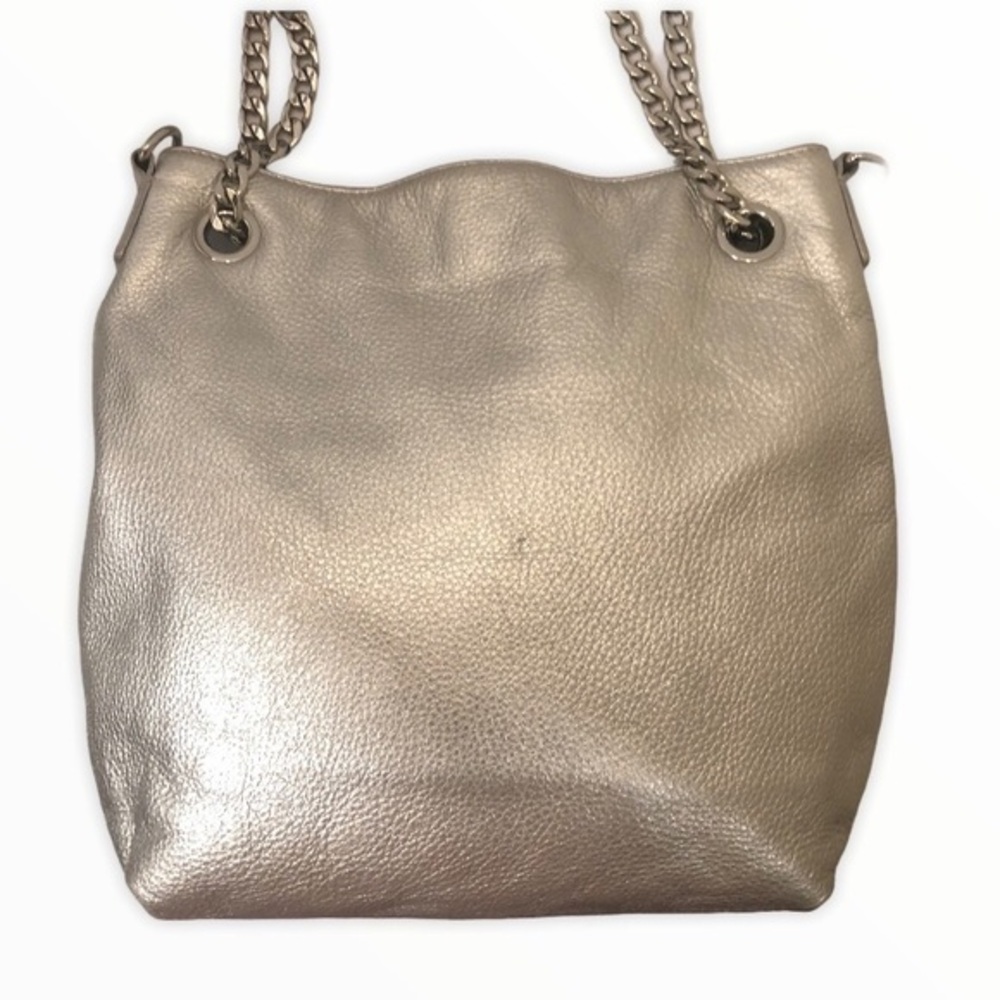 Michael kors silver metallic bag